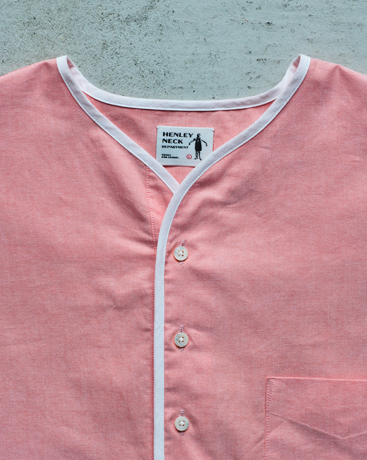 Henley Neck Department   Allen Henley Neck Shirt  SIDOGRAS Pink