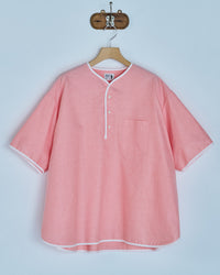 Henley Neck Department   Allen Henley Neck Shirt  SIDOGRAS Pink