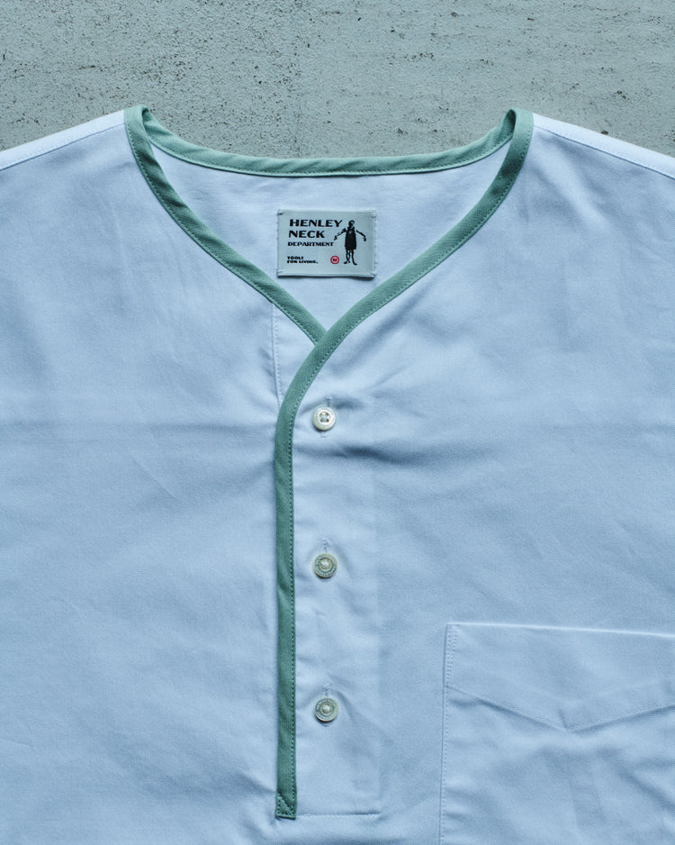 Henley Neck Department   Allen Henley Neck Shirt  SIDOGRAS White OX