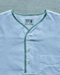 Henley Neck Collection: Allen Henley Neck Shirt, SIDOGRAS White OX