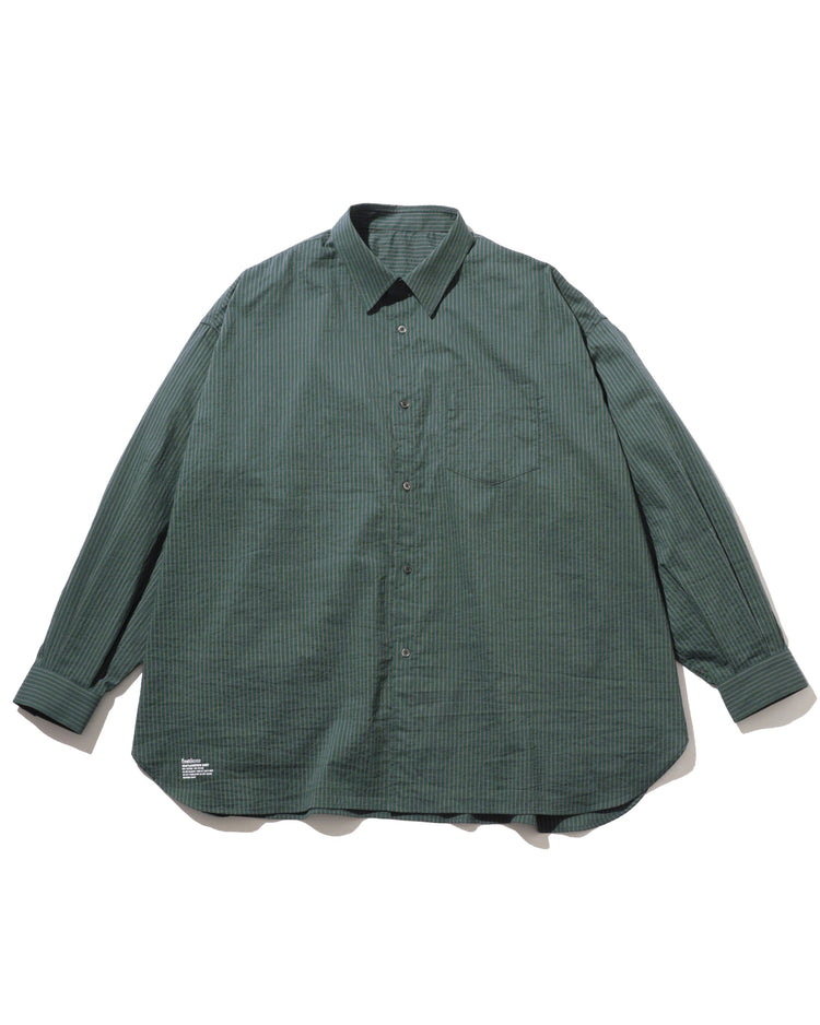 FreshService  HRAFTeX L/S STRIPE SHIRT GREEN STRIPE
