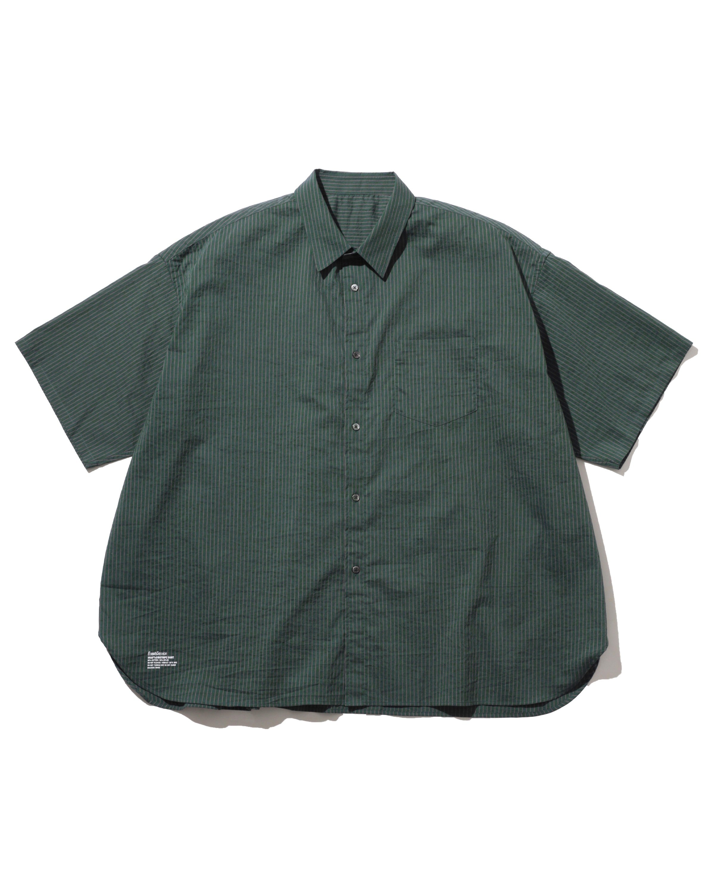 FreshService HRAFTeX S/S STRIPE SHIRT GREEN STRIPE – CASDAY