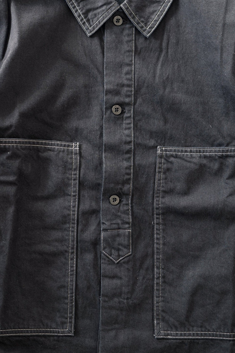 HATSKI  Buckle Denim Trousers Washi Denim Black DENIM05-W