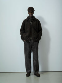 YOKO SAKAMOTO KNIT ZIP BLOUSON BROWN YS-26AW-85