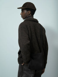 YOKO SAKAMOTO KNIT ZIP BLOUSON BROWN YS-26AW-85