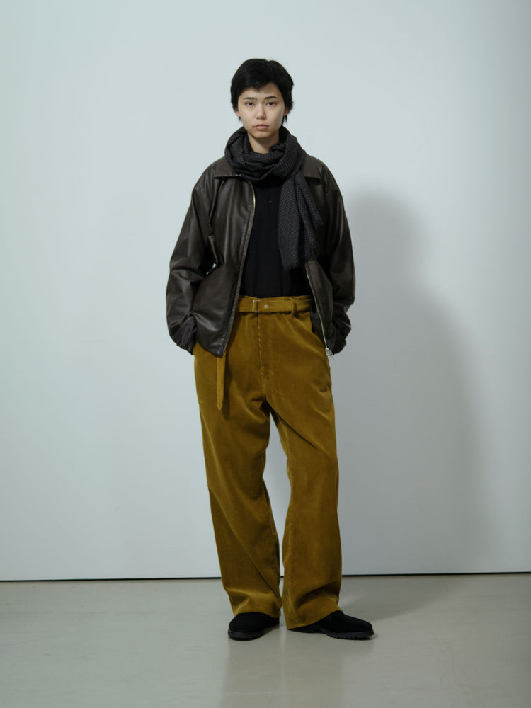 YOKO SAKAMOTO ZIP BLOUSON BLACK NUBUCK LEATHER YS-26AW-05