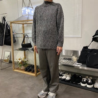 COOHEM / SILK MOHAIR MELANGE KNIT PULLOVER