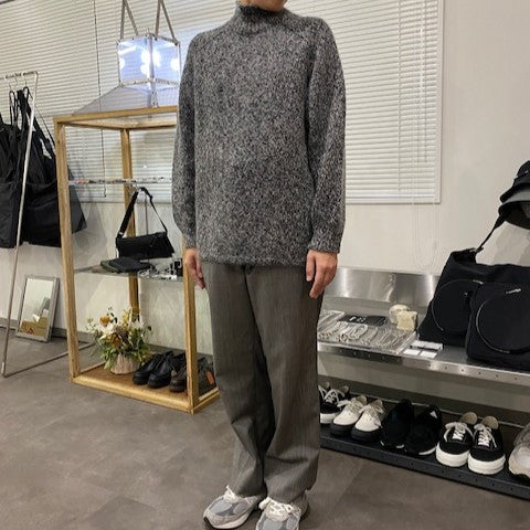 COOHEM / SILK MOHAIR MELANGE KNIT PULLOVER