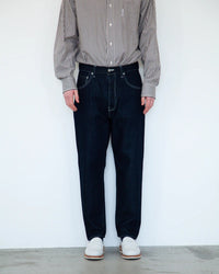 HATSKI  Buckle Denim Trousers Washi Denim Black DENIM05-W