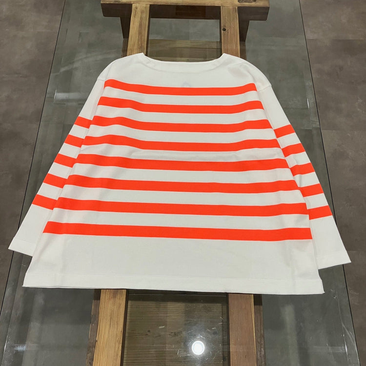 maillot / Panel Border Basque MAK-23111 WHITE*WIDE HI ORANGE 