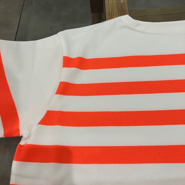 maillot / Panel Border Basque  MAK-23111 WHITE*WIDE HI ORANGE