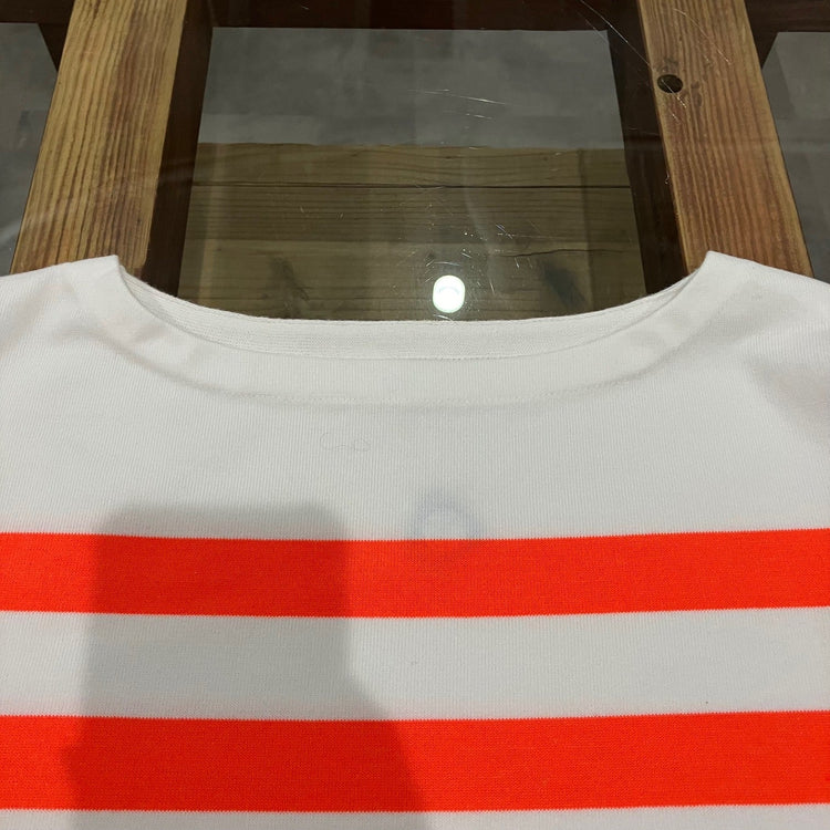 maillot / Panel Border Basque MAK-23111 WHITE*WIDE HI ORANGE 