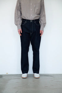 HATSKI  Buckle Denim Trousers Washi Denim Black DENIM05-W