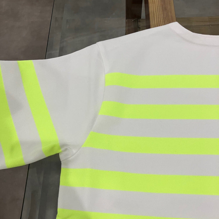 maillot / Panel Border Basque MAK-23111 WHITE*WIDE HI WELLOW 