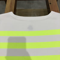 maillot / Panel Border Basque  MAK-23111 WHITE*WIDE HI WELLOW