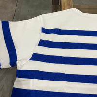 maillot / Panel Border Basque MAK-23111 WHITE*WIDE ROYAL 