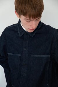 HATSKI  Faux Pullover Denim Shirt HT.8203006 WHITE