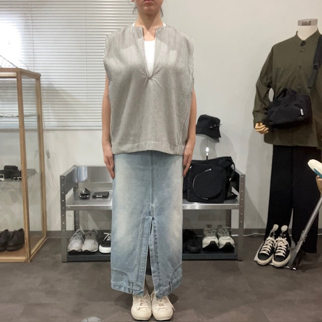 MEYAME / DENIME UPSIDE-DOWN SKIRT