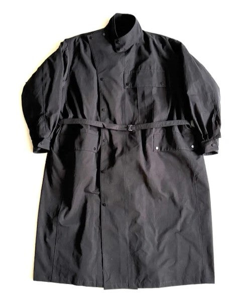 HAVERSACK / 472532 80/2 Chambray Stand Collar Long Coat