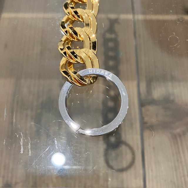 HIDAKA/ DOUBLE CURB KEY CHAIN