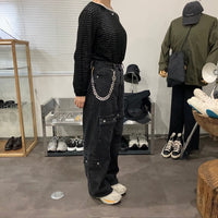 HIDAKA/ DOUBLE CURB PANTS CHAIN