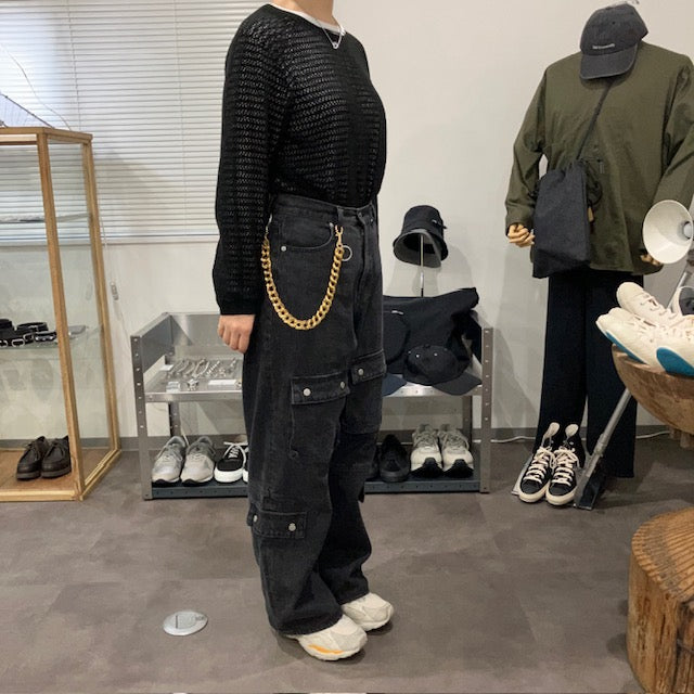 HIDAKA/ DOUBLE CURB PANTS CHAIN
