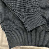 Yonetomi  / MERCERIZED COTTON RIB KNIT P/O BLACK NAVY