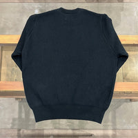 Yonetomi  / MERCERIZED COTTON RIB KNIT P/O BLACK NAVY