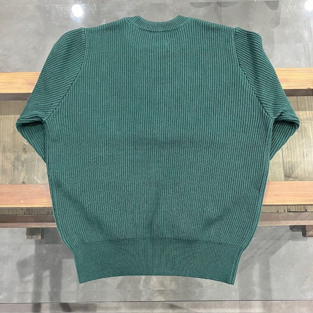Yonetomi  / MERCERIZED COTTON RIB KNIT P/O GREEN