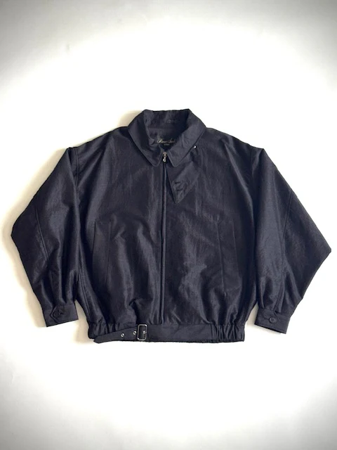 HAVERSACK 872602 (Silk Wool Typewriter Zip Blouson) CHARCOAL