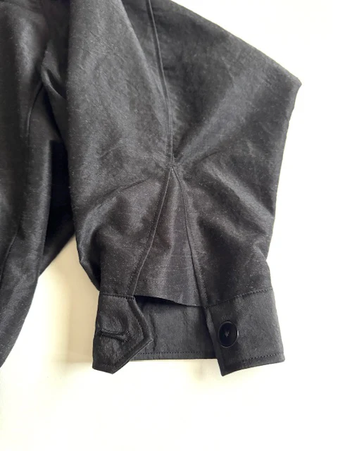 HAVERSACK 872602 (Silk Wool Typewriter Zip Blouson) CHARCOAL