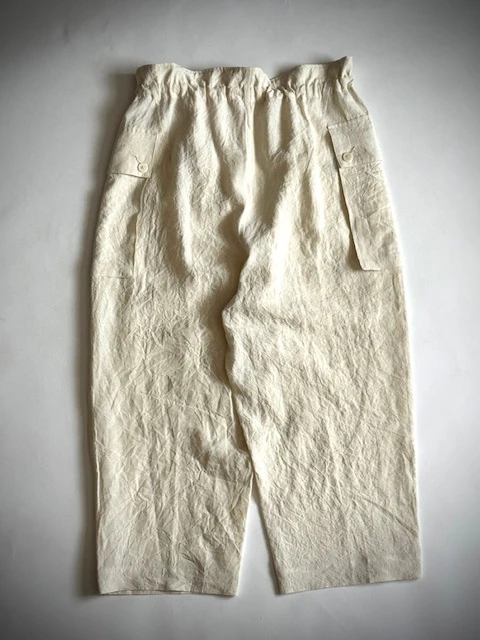 HAVERSACK 862629 (60 Linen Poplin Army Wide Pants) OFF WHITE