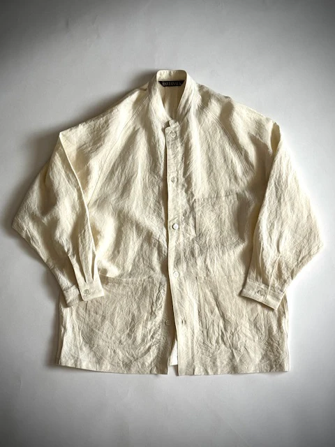 HAVERSACK  822625 (60リネンポプリン スタンドカラーシャツアウター) OFF WHITE