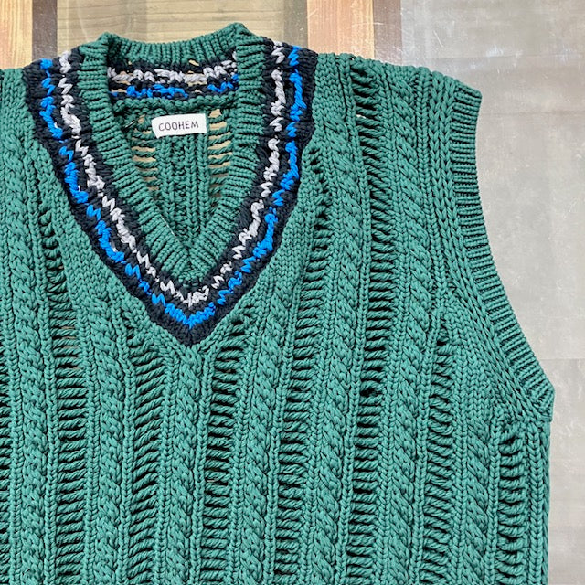 COOHEM  / SUKASHI TILDEN KNIT V/T GREEN