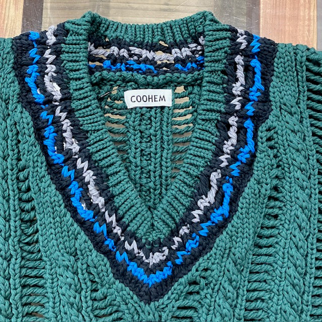COOHEM  / SUKASHI TILDEN KNIT V/T GREEN