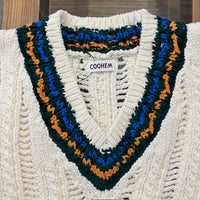 COOHEM  / SUKASHI TILDEN KNIT V/T WHITE