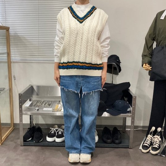 COOHEM  / SUKASHI TILDEN KNIT V/T WHITE