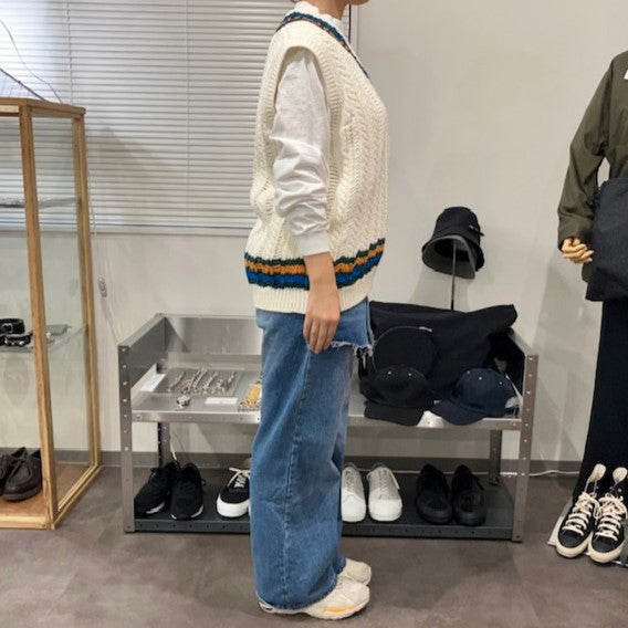 COOHEM  / SUKASHI TILDEN KNIT V/T WHITE