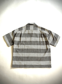 HAVERSACK Dungaree Stripe Short-Sleeve Capri Shirt 822630 GRAY