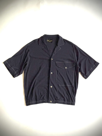 HAVERSACK  強撚シアー天竺ナローラペル半袖シャツ 812601  59 NAVY