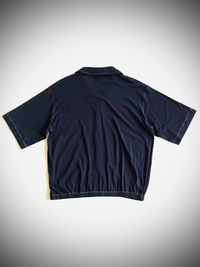 HAVERSACK  強撚シアー天竺ナローラペル半袖シャツ 812601  59 NAVY