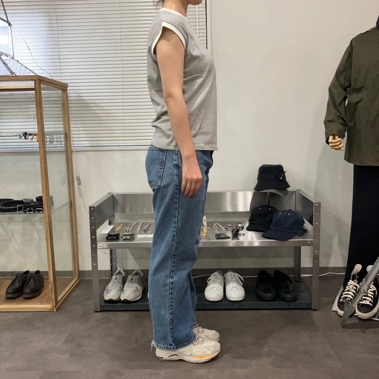 Healthknit / Narrow Border Sleeveless NATURAL*BLACK