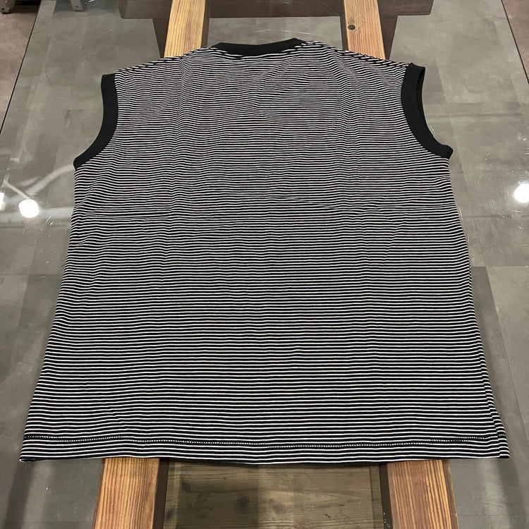 Healthknit / Narrow Border Sleeveless Shirt BLACK*NATURAL