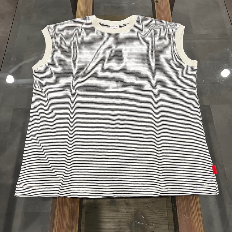 Healthknit / Narrow Border Sleeveless NATURAL*BLACK