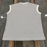 Healthknit / Narrow Border Sleeveless NATURAL*BLACK