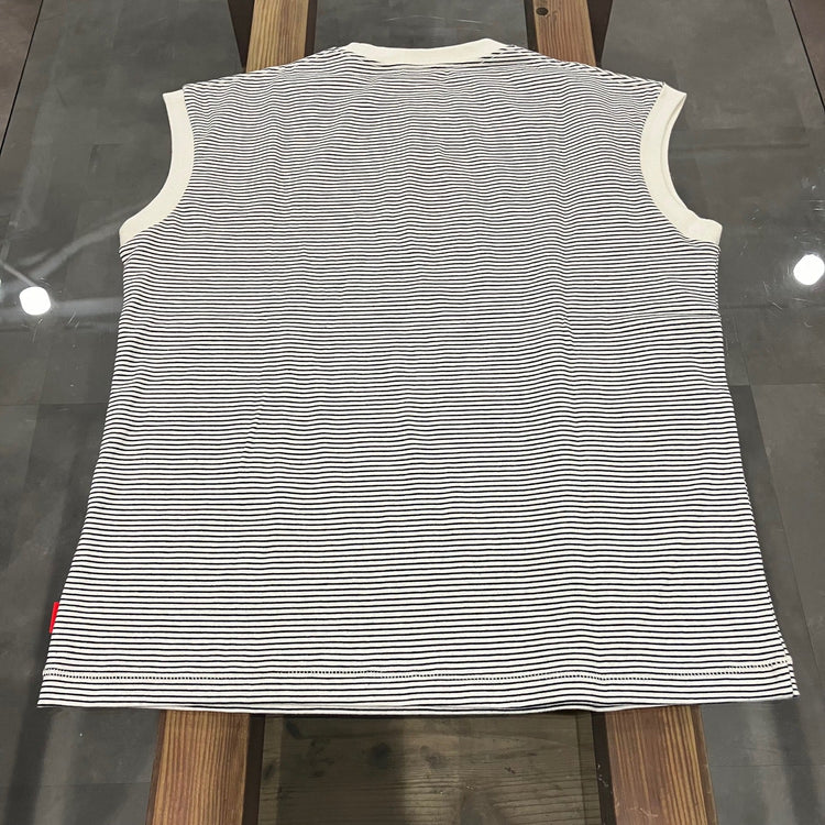 Healthknit / Narrow Border Sleeveless NATURAL*BLACK