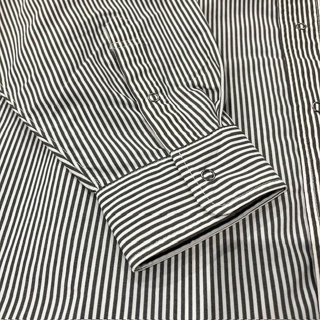 BURLAP OUTFITTER/ L/S BBSHIRT STRIPE WHT/CHARCOAL