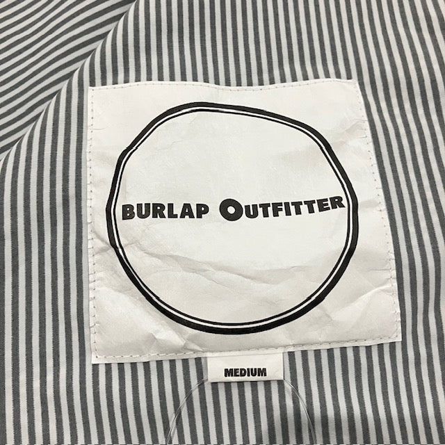 BURLAP OUTFITTER/ L/S BBSHIRT STRIPE WHT/CHARCOAL