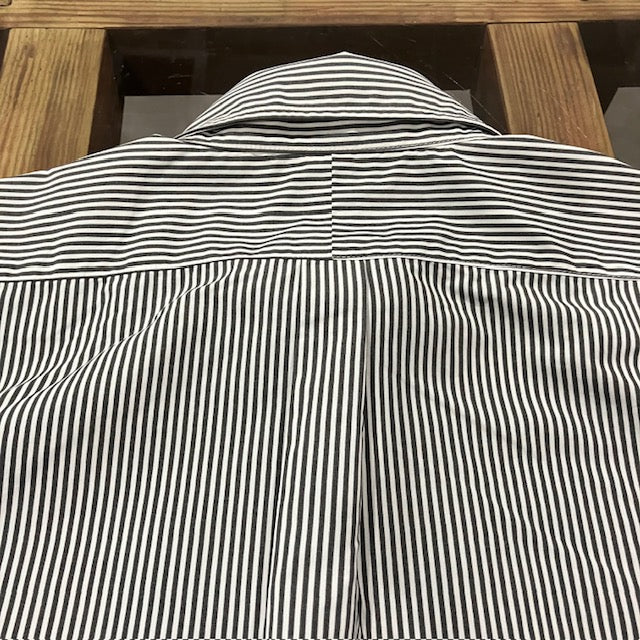 BURLAP OUTFITTER/ L/S BBSHIRT STRIPE WHT/CHARCOAL