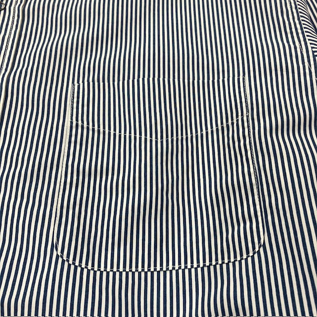 BURLAP OUTFITTER/  L/S B.B.SHIRT STRIPE WHITE/BLUE